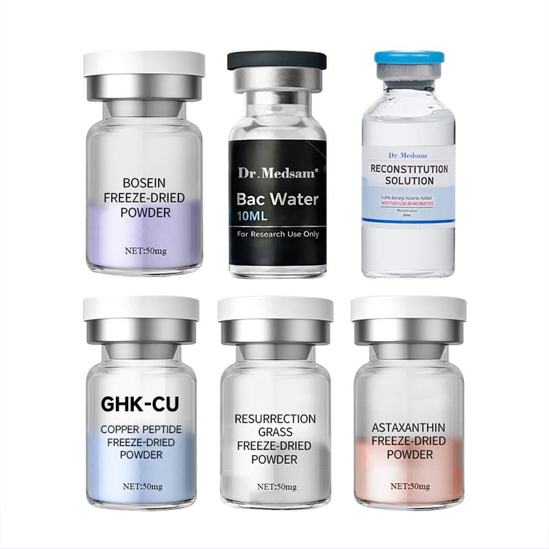 BAC Water Peptide Dissolving Benzyl Alcohol Solution Custom Manufacturer Benzyl Alcohol Reconstitution Solution GHKCU Blue Copper Peptide Lyophilized Powder