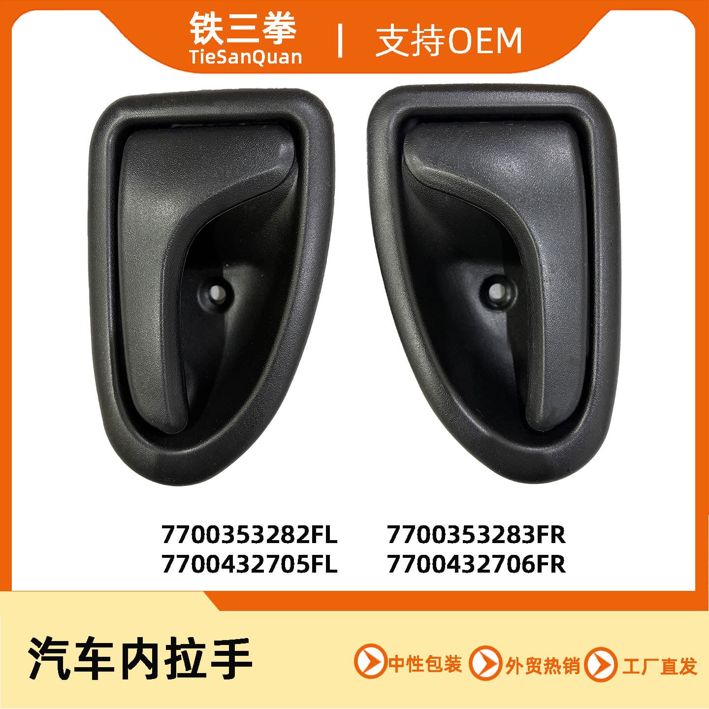 7700432705 Compatible with Renault Clio Megane Door Handles 7700353282 7700353283