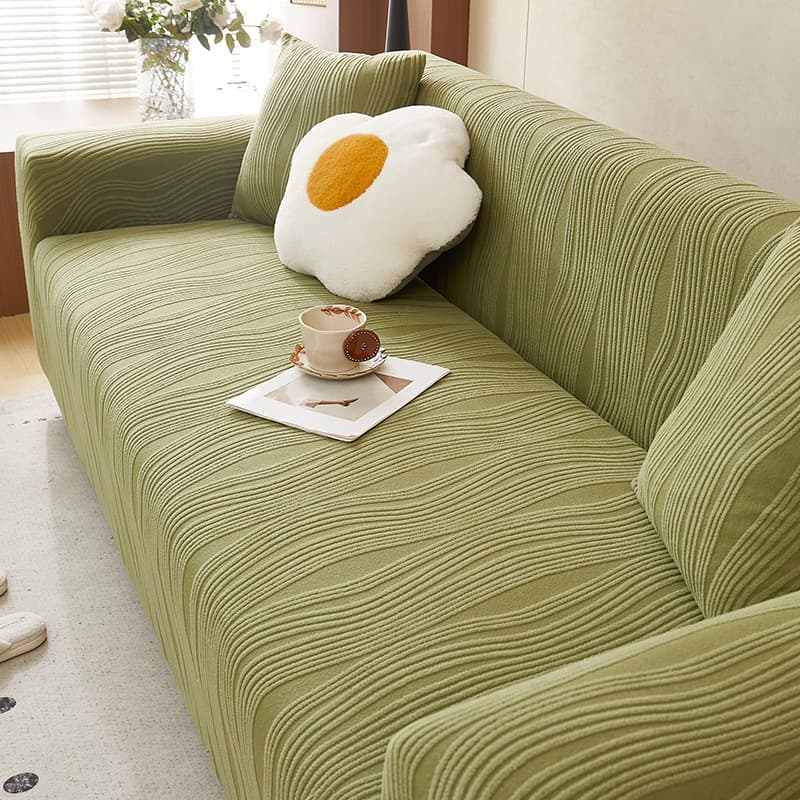 2026 New Four-Season Jacquard Sofa Cover, Full Wrap Universal Slipcover with Integrated Cushion, Full Coverage Fabric, Cross-Border Export