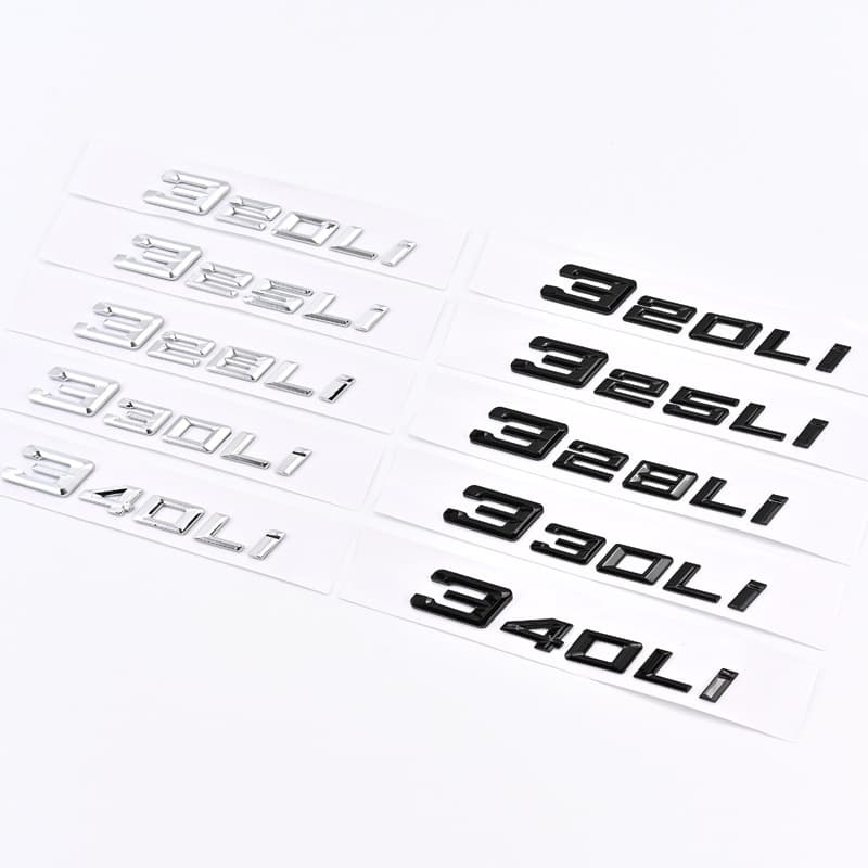 For 25 Model BMW 3 Series Emblem 320Li 325Li 328Li 330i Car Sticker Modified Rear Tail Displacement