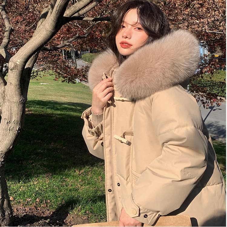 New National Standard Women's Mid-Length Down Jacket, 2025 New Style, Popular Fashionable Korean Design, Thickened for Winter, Over-the-Knee