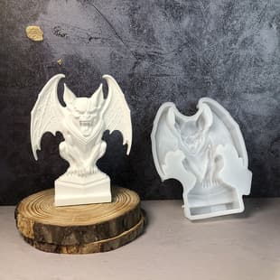 X1765 Bat Figurine Decorative Cement Plaster Mold DIY Silicone Mold