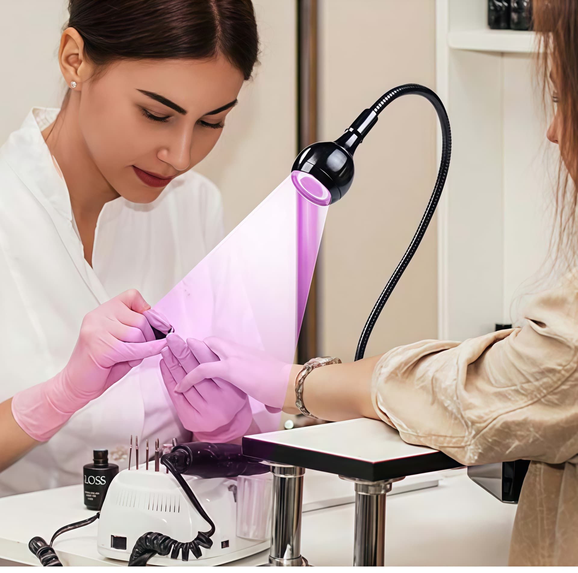 Amazon specializes in clip-on nail art lamps, UV curing purple light, one-word lamp, quick-drying, no hacks, LED manicure baking lamp