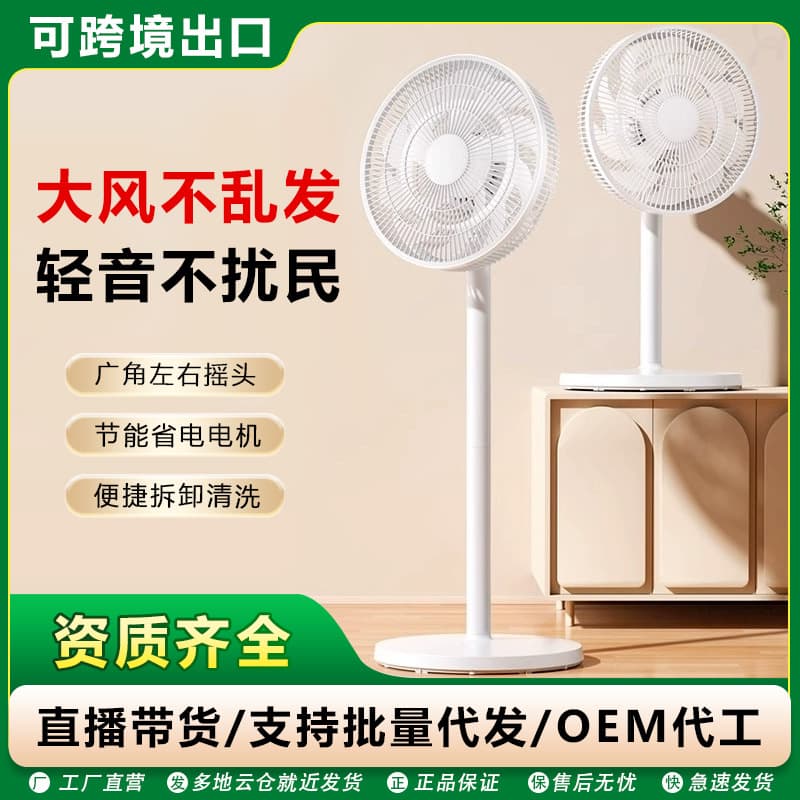 Vertical Electric Fan High Wind Floor Fan Silent Remote Control Circulating Fan Desktop Vertical 15-Blade Flat Fan Straight Rod