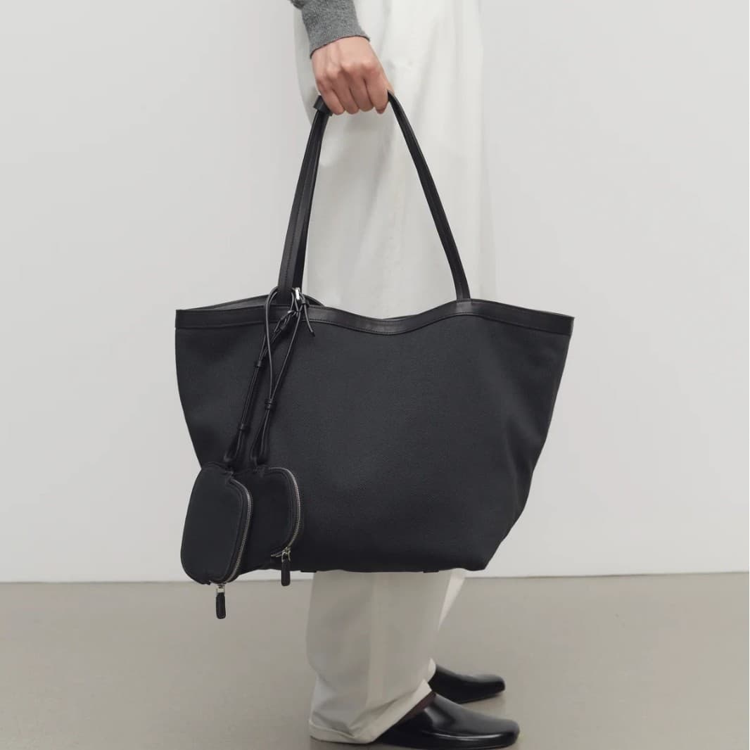 TR's new Park Tote double-sided canvas portable tote bag first-layer cowhide large-capacity commuter shoulder bag