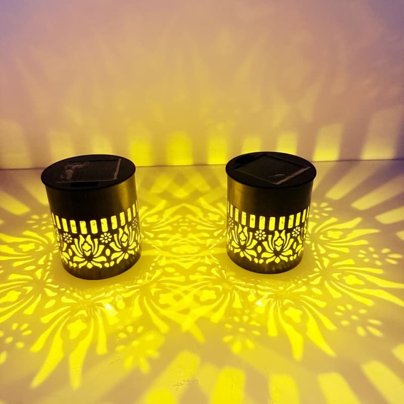 Cross-border Solar Outdoor Wall Light Projection Lamp Plastic Peony Mandala Sunflower Outdoor Wall Light