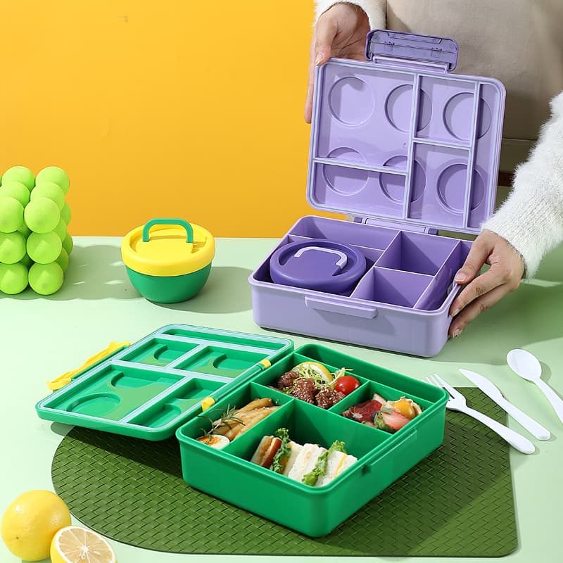 Cross-border DIY Building Block Lunch Box Bento Box Kids Salad Box Picnic Box Fruit Box Microwave Heating