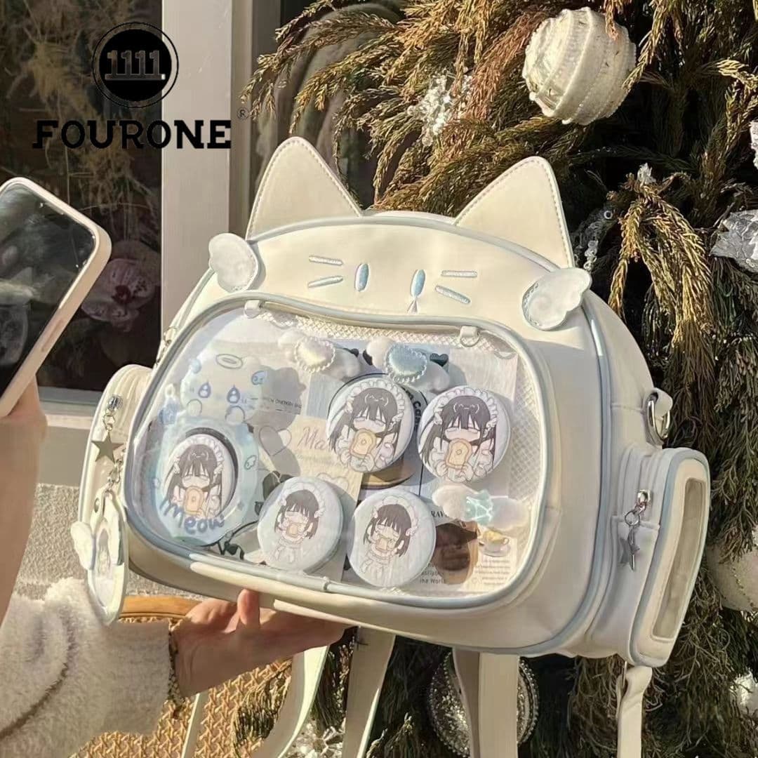 Balabala ins Japanese-style trendy Y2K hot girl ita bag versatile mechanical cat small backpack new fashion bag