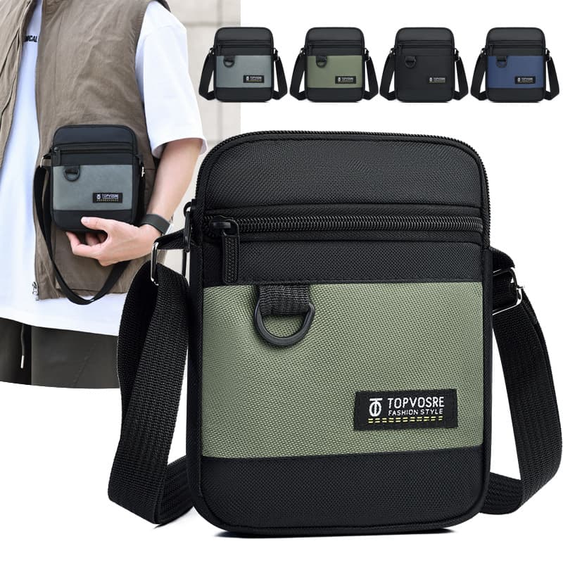 New shoulder bag Oxford cloth portable travel crossbody bag foreign trade men's casual versatile vertical style fashionable men's bag trend