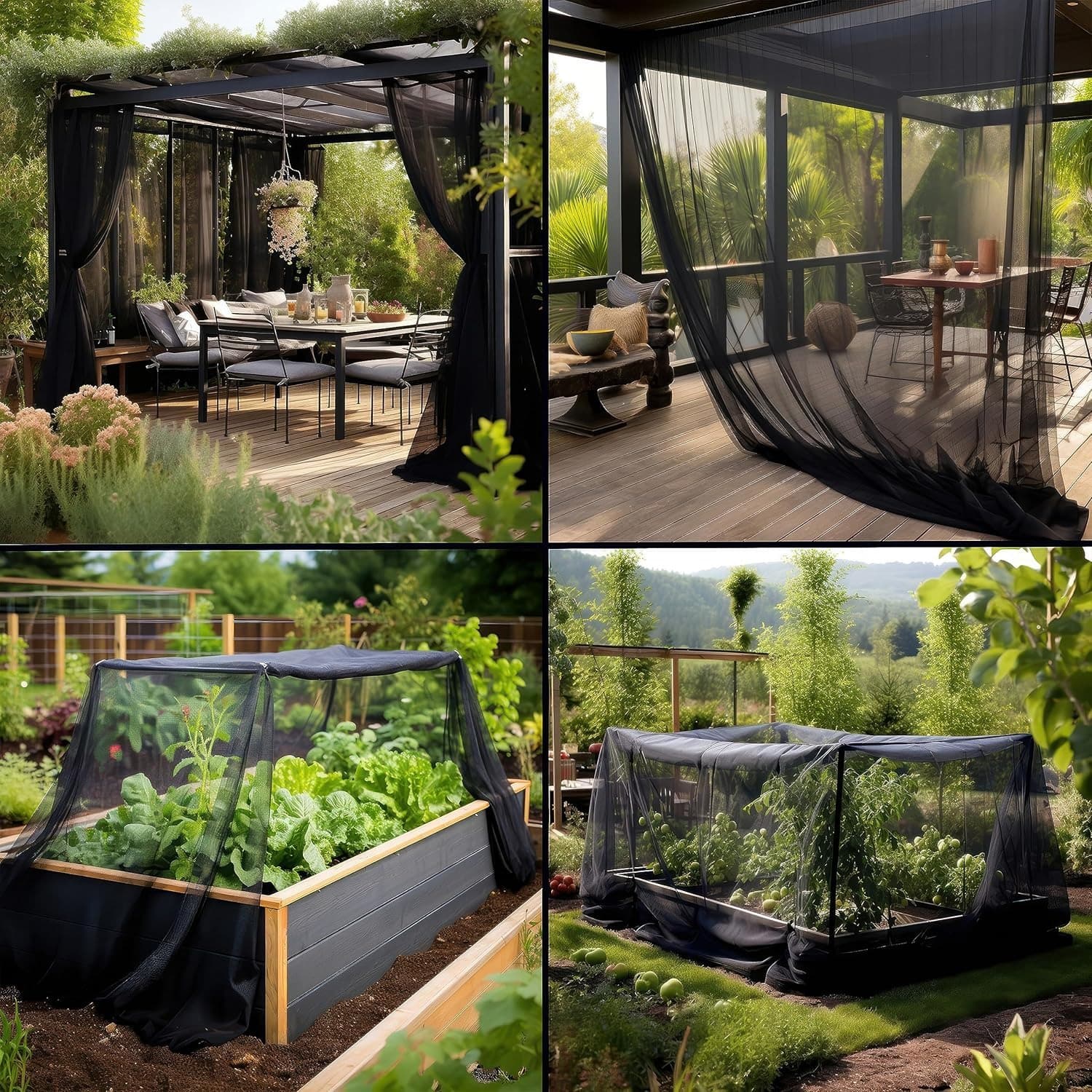 Amazon Cross-border Outdoor DIY Mosquito Net for Courtyard, Garden, Vegetable, Flower, Fruit, Bird, Insect Barrier Net, Patio Cover
