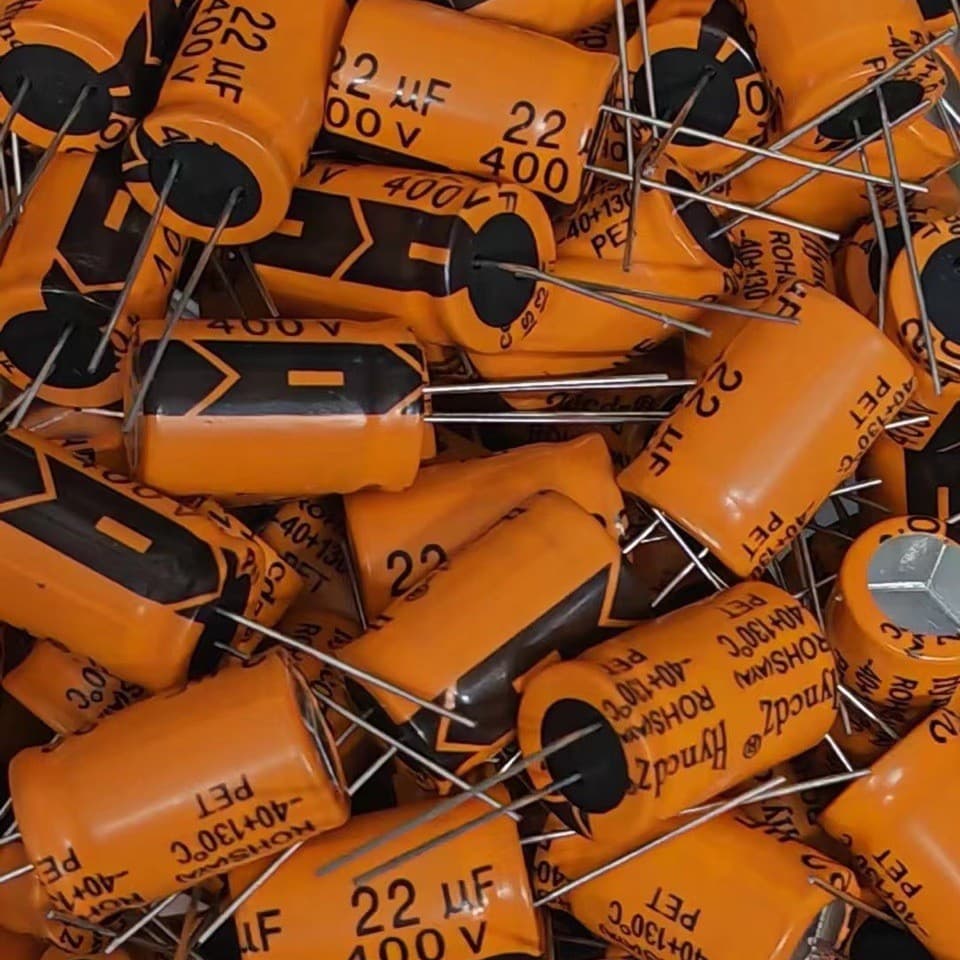 450V33UF Orange 13*25MM CD11GD Series Right-Angle Horizontal Mount Through-Hole/SMD Aluminum Electrolytic Capacitor Series