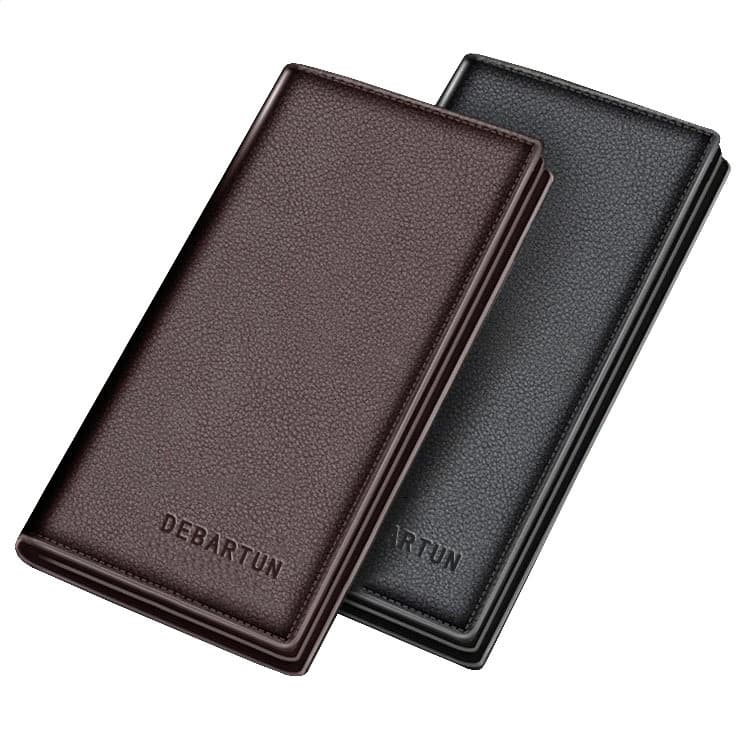 Men's Fashion Multifunctional Slim Wallet Long Wallet with Multiple Card Slots Coin Purse Card Holder Soft Leather Clutch Bag