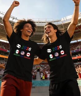 Cross-Border EU Size Men's World Soccer Flag Print World Sports Enthusiast Round Neck T-Shirt Soccer Shirt