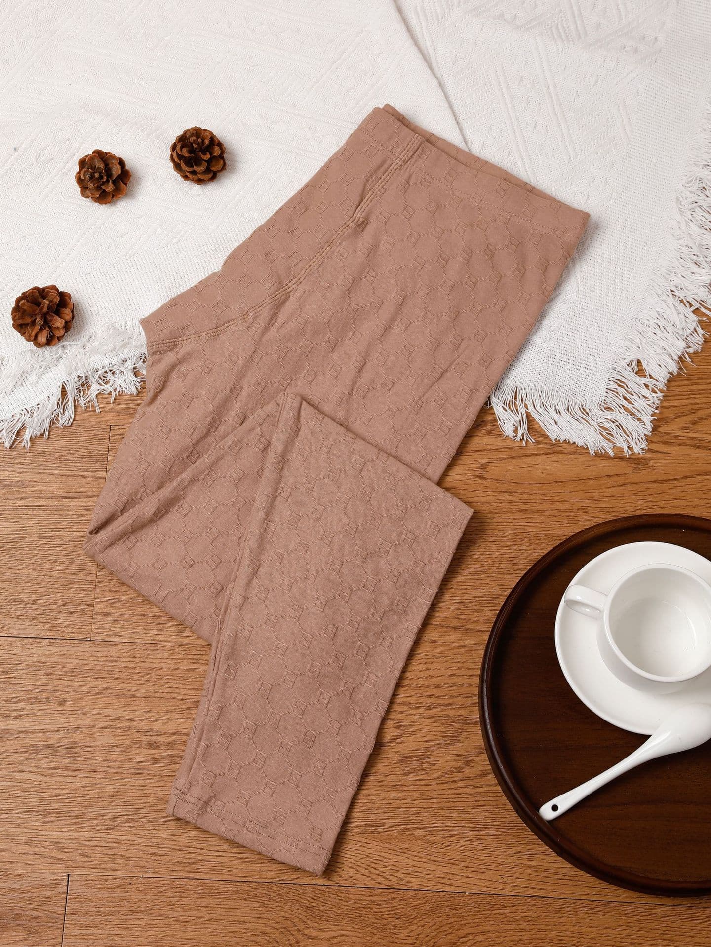 Pure Cotton Men's Thermal Pants Thin Autumn Long Johns Soft Slim Fit Base Layer 3/4 Length Thermal Underwear Wholesale