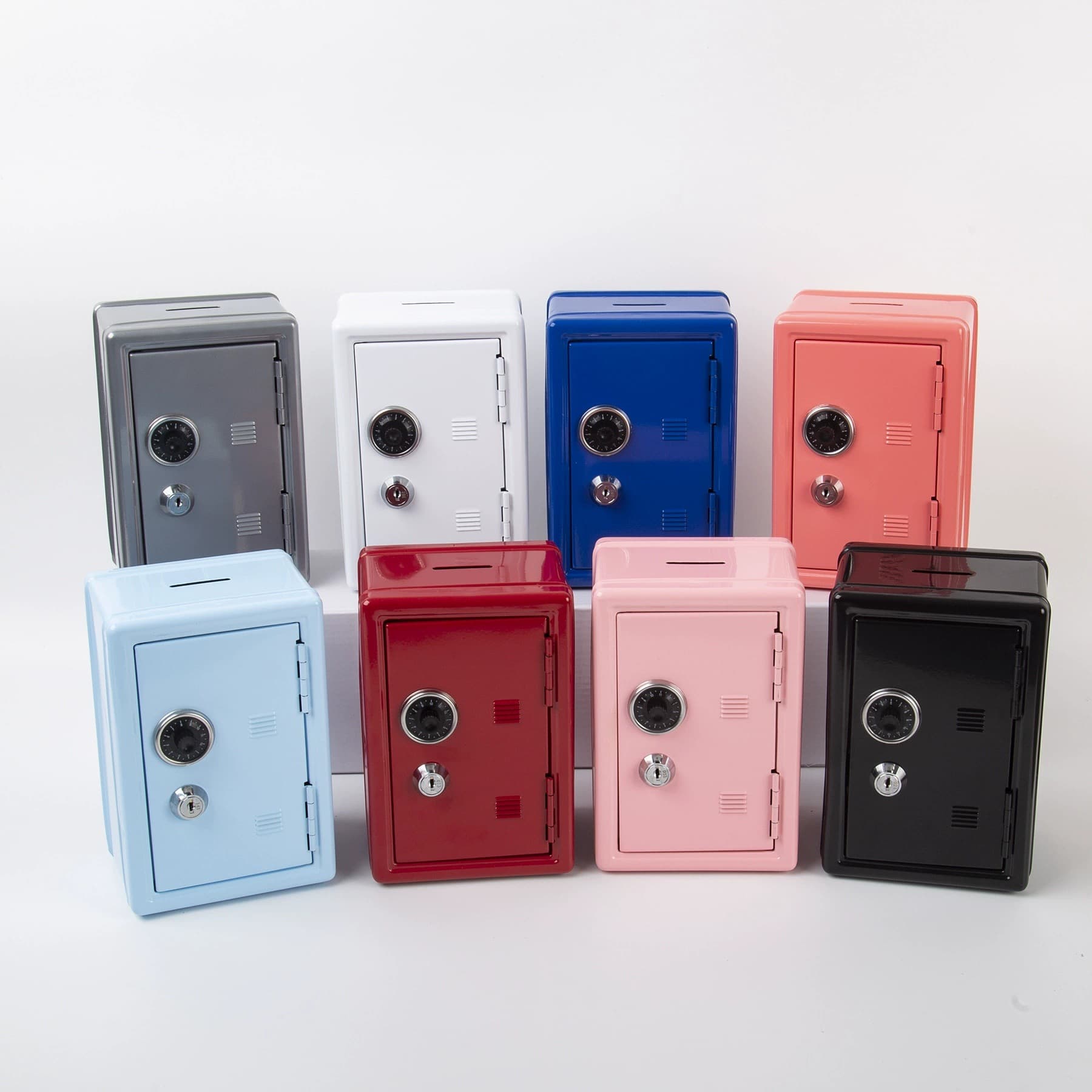 New Cross-Border Creative Children's Piggy Bank Home Storage Box Metal Coin Savings Box with Lock Mini Safe
