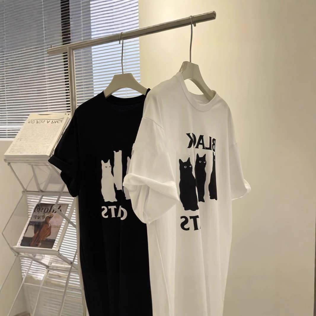 Korean large size pure cotton short-sleeved T-shirt for women in summer for fat girls mm half-sleeved oversize loose casual tops for couples