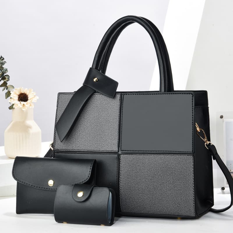 Good-looking mother-in-law bag with contrasting color design, fashionable handbag, versatile large-capacity shoulder bag, cross-border bags
