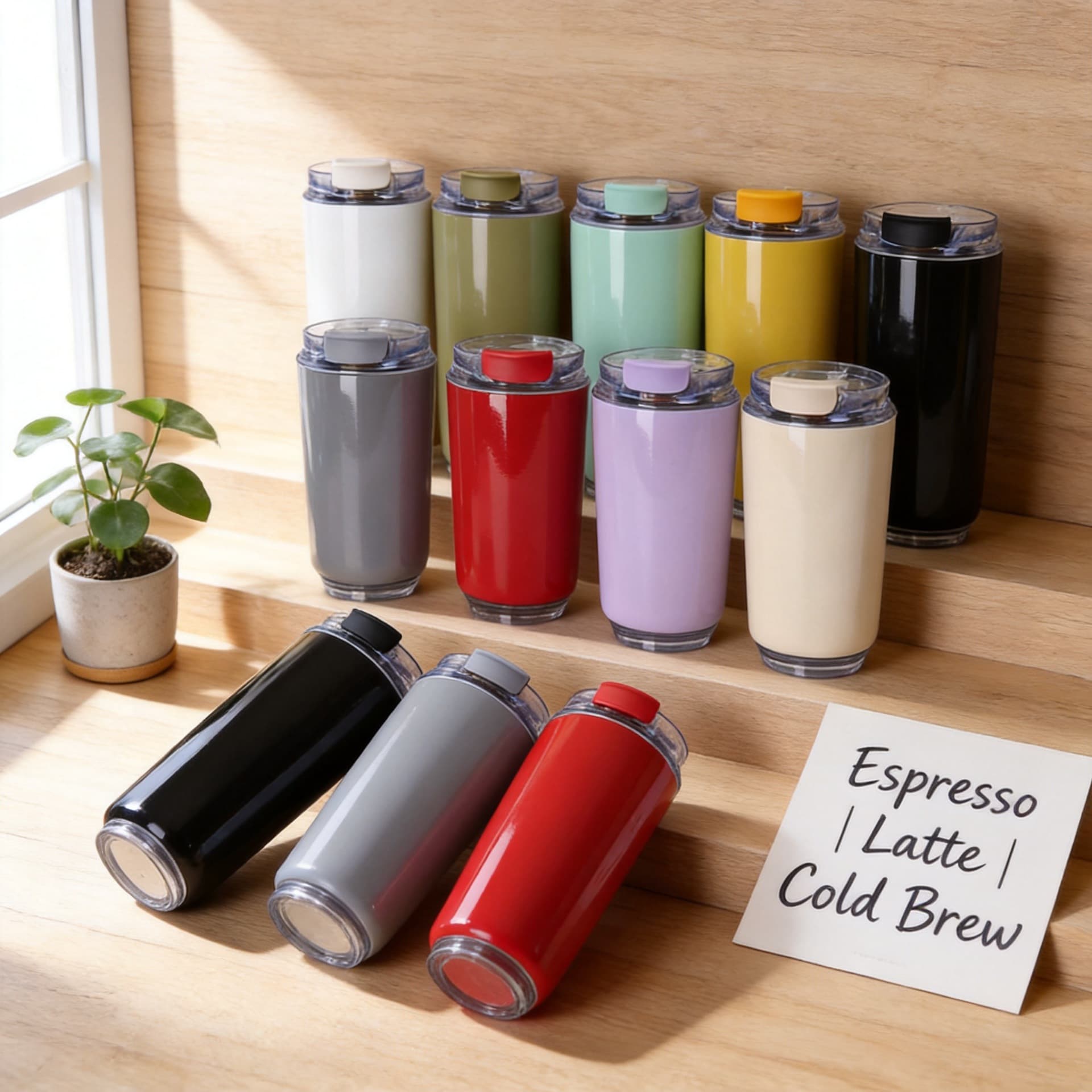 High-looking Smeg coffee cup, light luxury and fashionable stainless steel thermos cup, creative outdoor portable car water cup