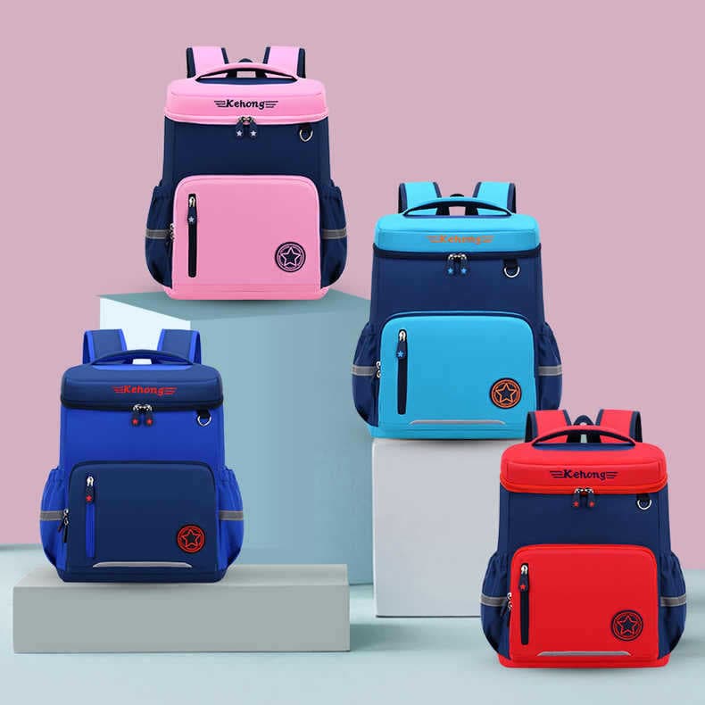 Spine-Protective Breathable Durable Backpack for Boys and Girls Grades 1-6, Ages 6-12, Large Capacity Primary School Student Backpack
