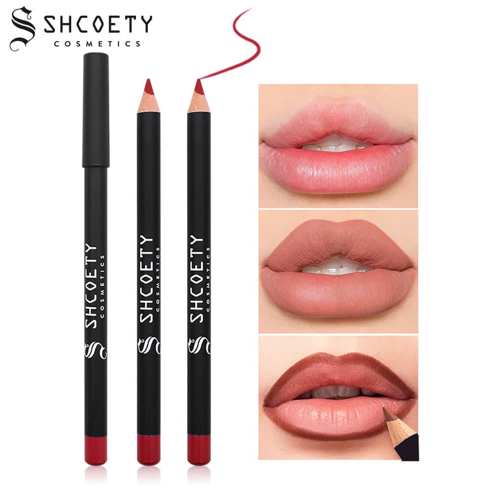 Cross-border Custom Lip Liner Waterproof Non-Smudging Multi-Color Lipstick Matte Smooth Non-Fading Double-Ended Lip Liner