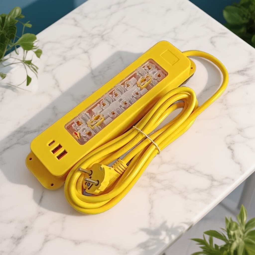 With Type-C+USB Charging Port Export Round Hole Power Strip Flame Retardant Panel Socket Wireless/Wired Connection Board