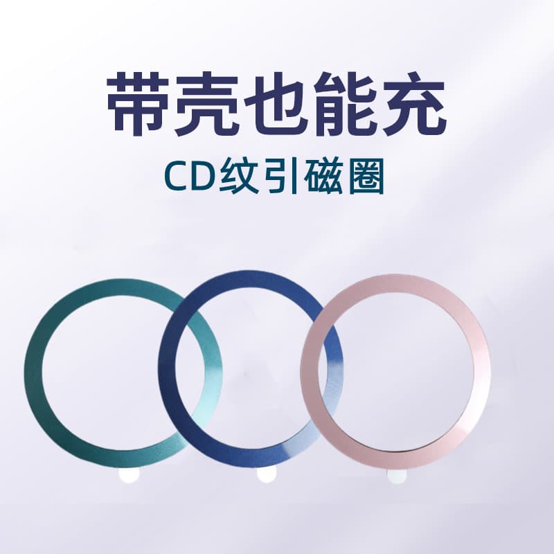 MagSafe Compatible CD Pattern Magnetic Ring for Wireless Charging, Magnetic Ring for iPhone 13 Pro, iPhone 14