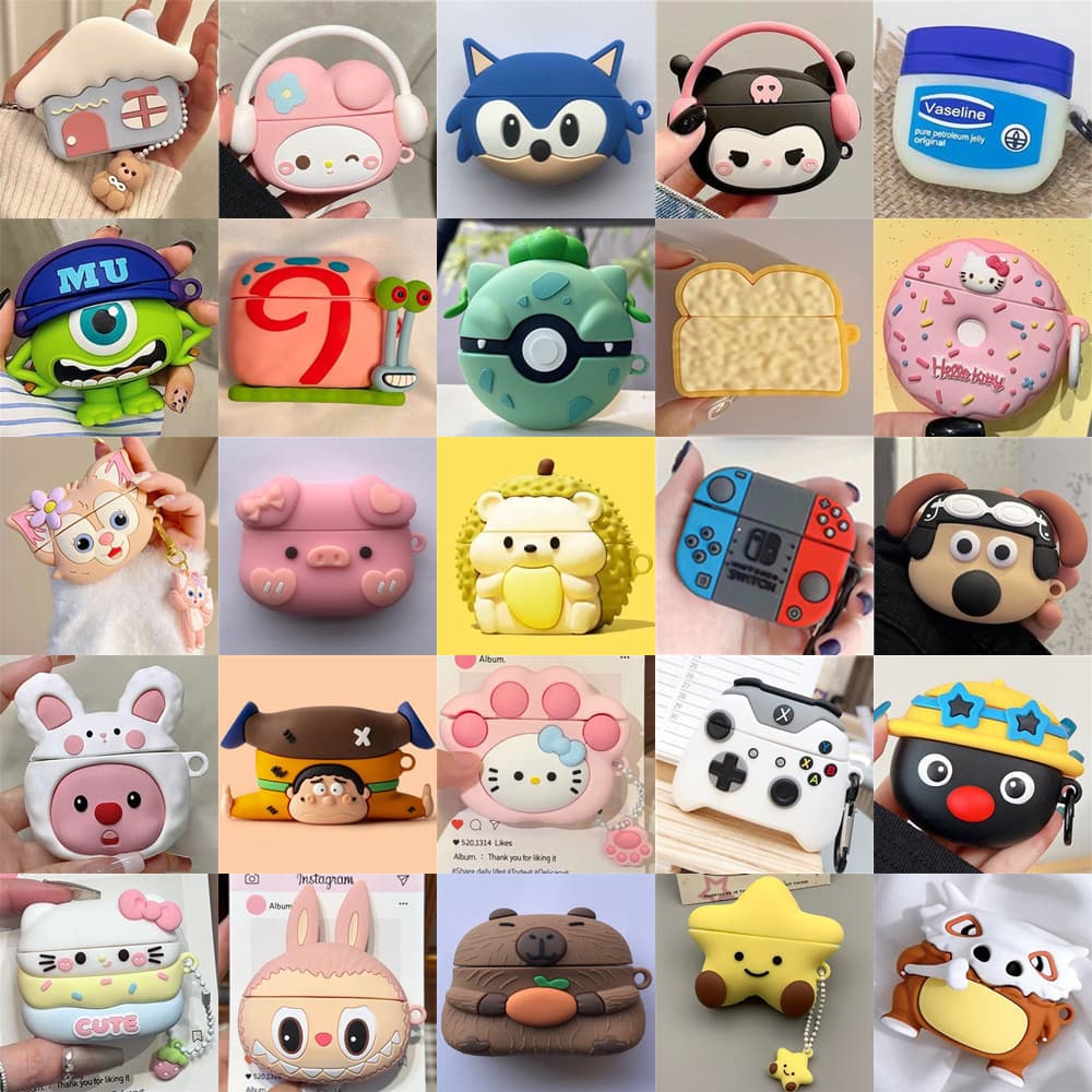 New AirPods 4th Gen Cartoon Silicone Soft Protective Case for Apple Wireless Bluetooth Earbuds, Hot Selling for Export