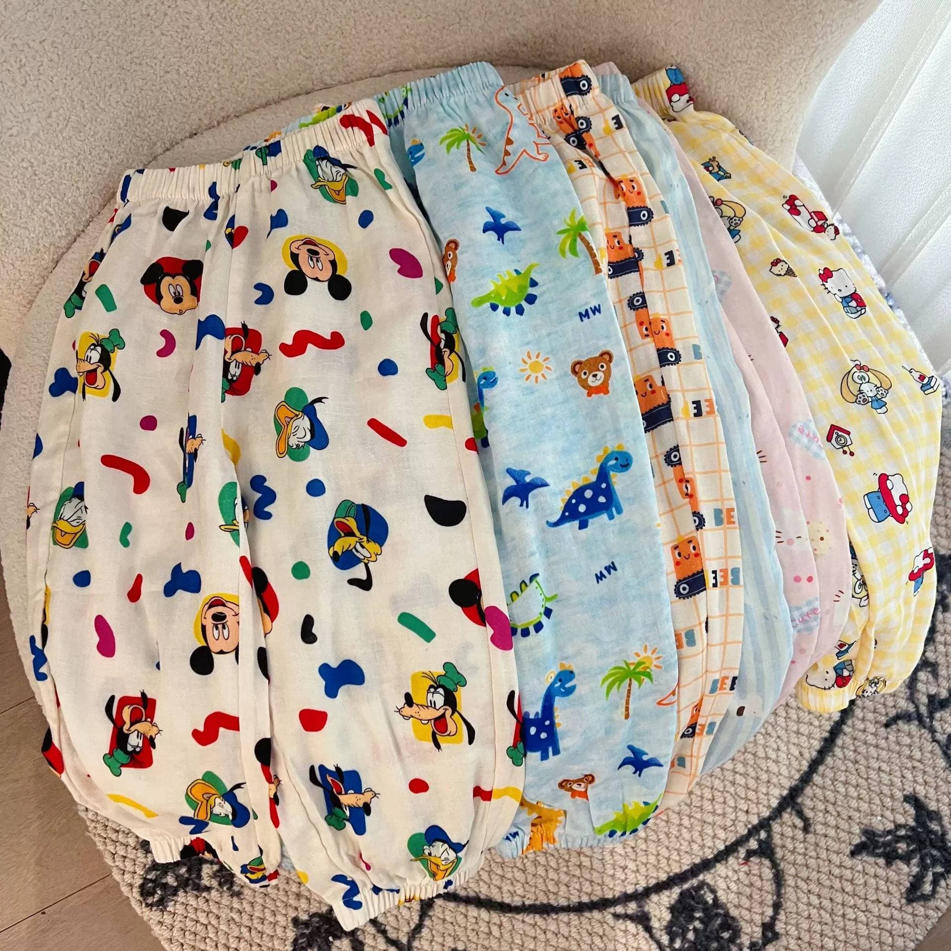 Class A Children's Sleep Pants Soft Baby Gauze Summer Mosquito-Proof Pants Thin Long Pants Baby Kindergarten Home Pants
