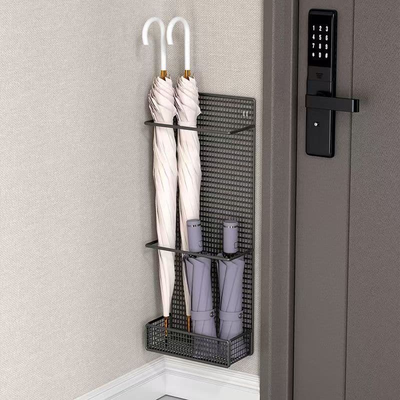 Doorway No-drill Wall-mounted Umbrella Storage Holder, Commercial Long Handle Umbrella Bucket Organizer, Household Wholesale