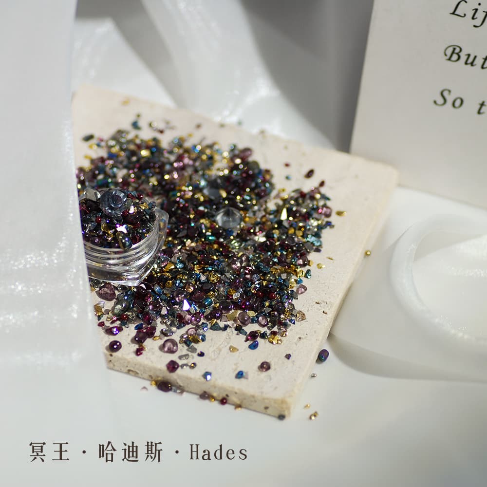 Greek Mythology Perforated Nail Art Storm Crystal Moonlight Stone Shell Amethyst Pearl DIY Wear Armor Set