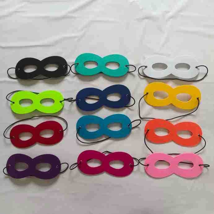 Halloween Kids Single-Color Mask Eye Cover Felt 8-Shape 2mm Thick Mask Festival Costume Felt Face Cover
