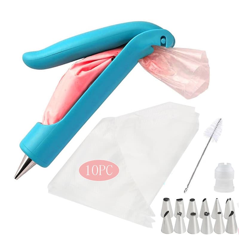 Cake Decorating Pen Tool Kit 25-Piece Pastry Icing 12 Nozzles Cake Icing Gun Set