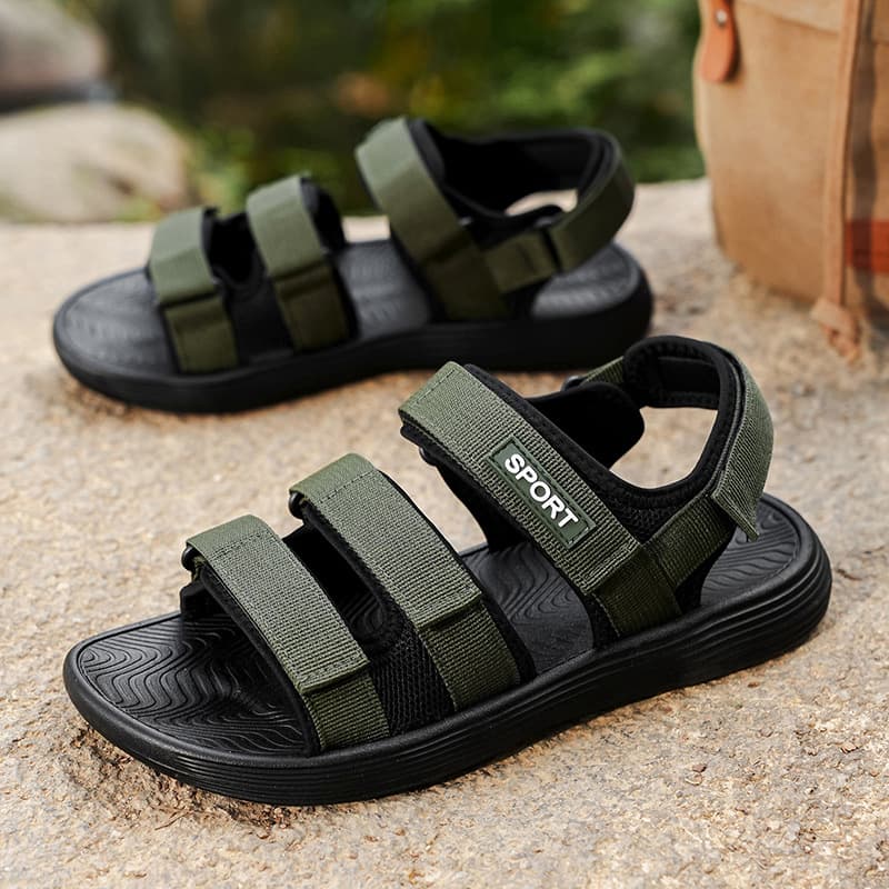 Sandals Men's Trendy 2026 Summer Outdoor Sports Leisure Beach Shoes Breathable Men's Velcro Open Toe Sandals