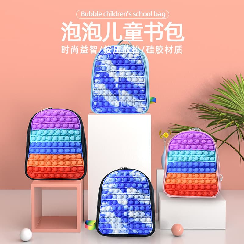 Popit Bag Backpack Pop It Bubble Stress Relief Toy Backpack