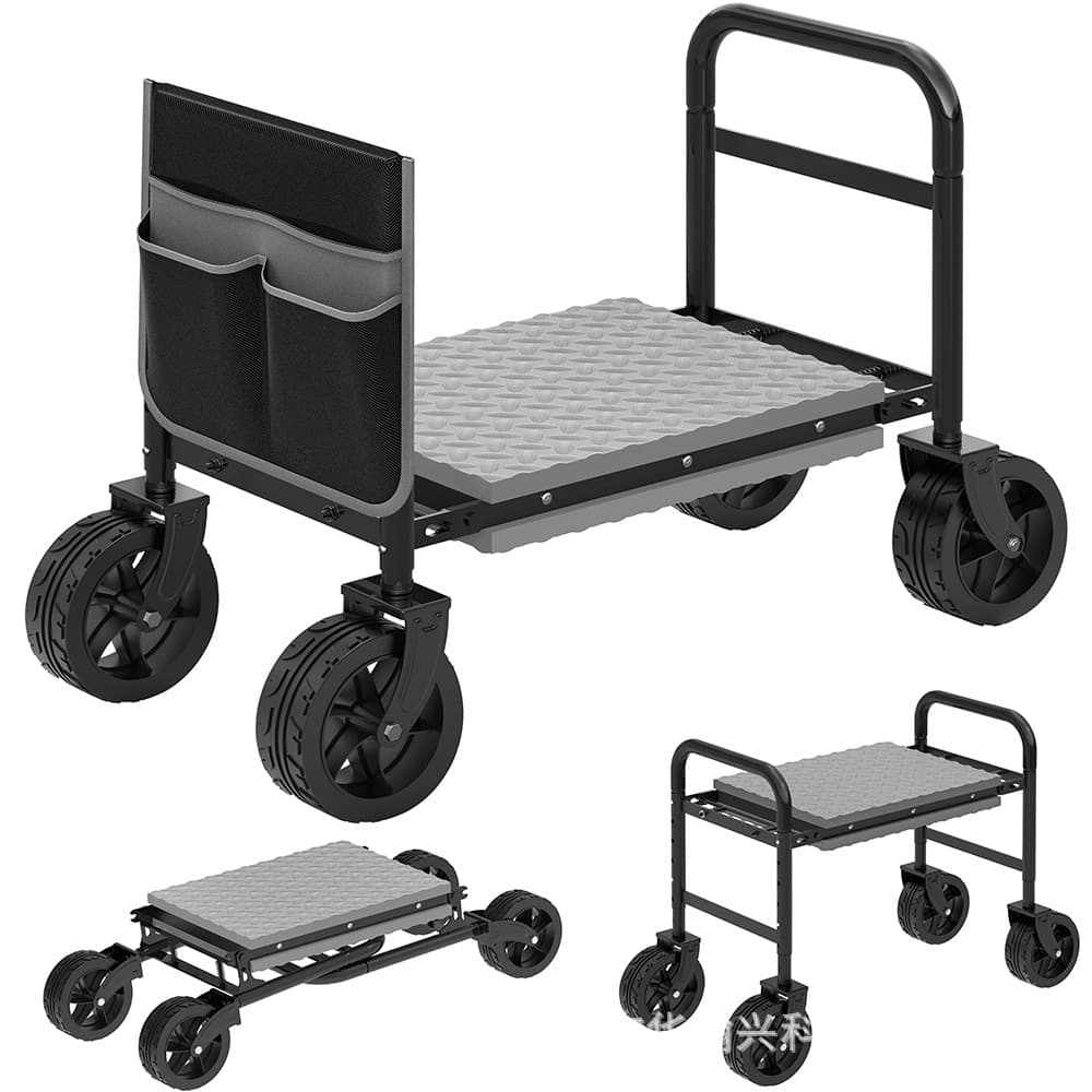 Outdoor Garden Kneeling Stool Seat Kneeling Chair Garden Tool Stool with Wheels Multi-Functional Folding Kneeling Stool