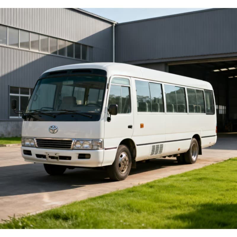 Export Version Automatic Door Coaster 9-29 Seats Medium Bus Commercial Vehicle Toyota Gasoline Passenger Car Toyota Hiace