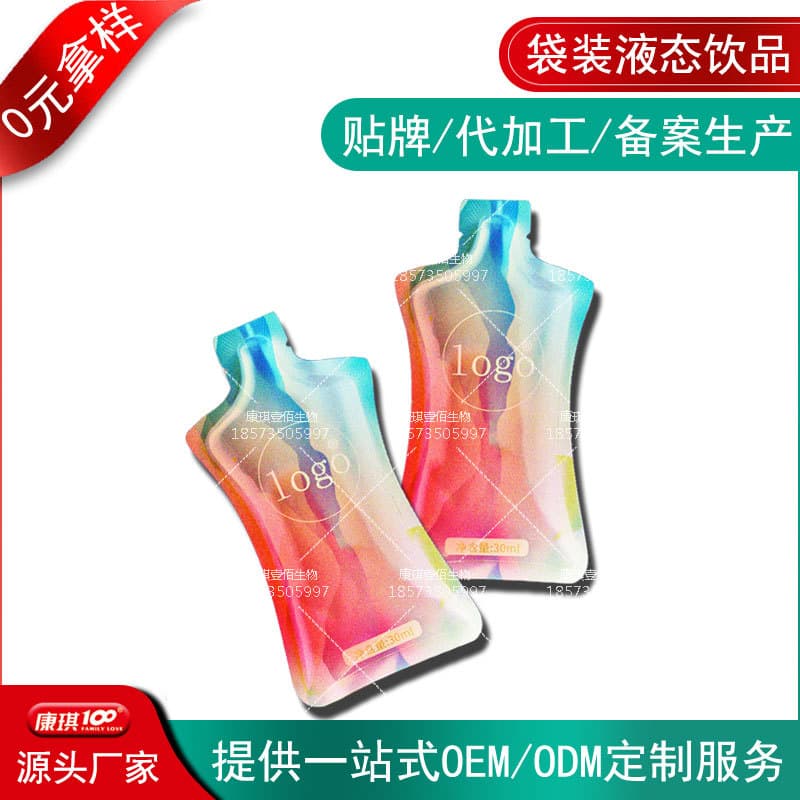 Functional Beverage ODM Contract Processing, 30ml Packaged Enoki Mushroom Prebiotic Enzyme Complex Drink Custom Private Label