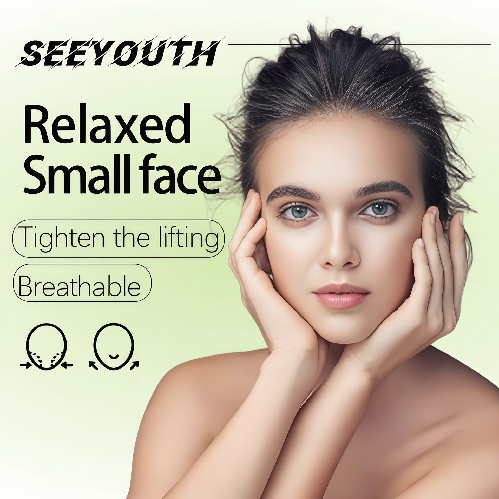 SEEYOUTH design team Tightening V-Shape Face Tool Night Repair Sleep Bandage for Improving Asymmetrical Face Shape