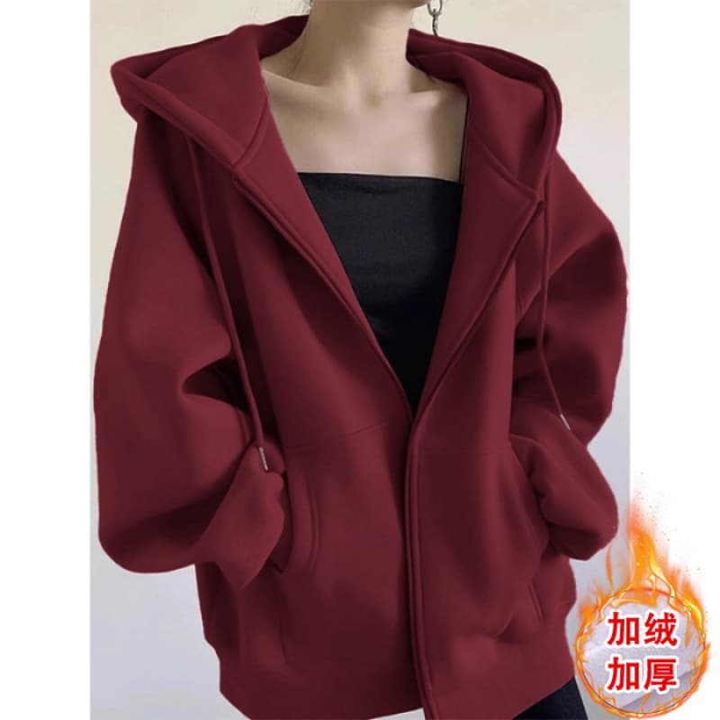 Oversize Hooded Drawstring Cardigan Sweatshirt for Women, Thin Style, BF Lazy Fit, Loose Plus Size Top Jacket Trendy