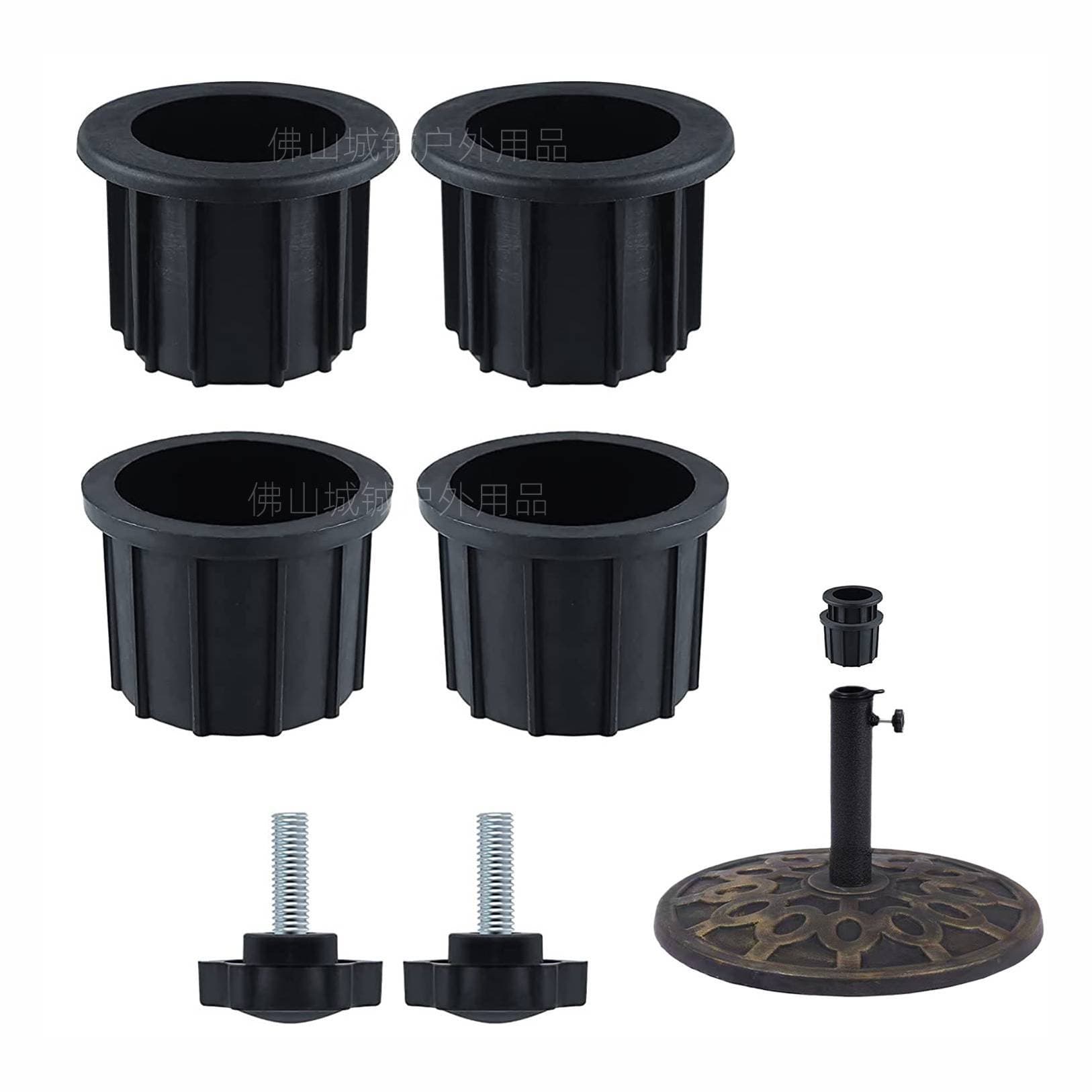 Outdoor parasol base accessories, plastic parts, outdoor umbrella base bracket hole plugs, spare parts, umbrella iron pipe hole plugs