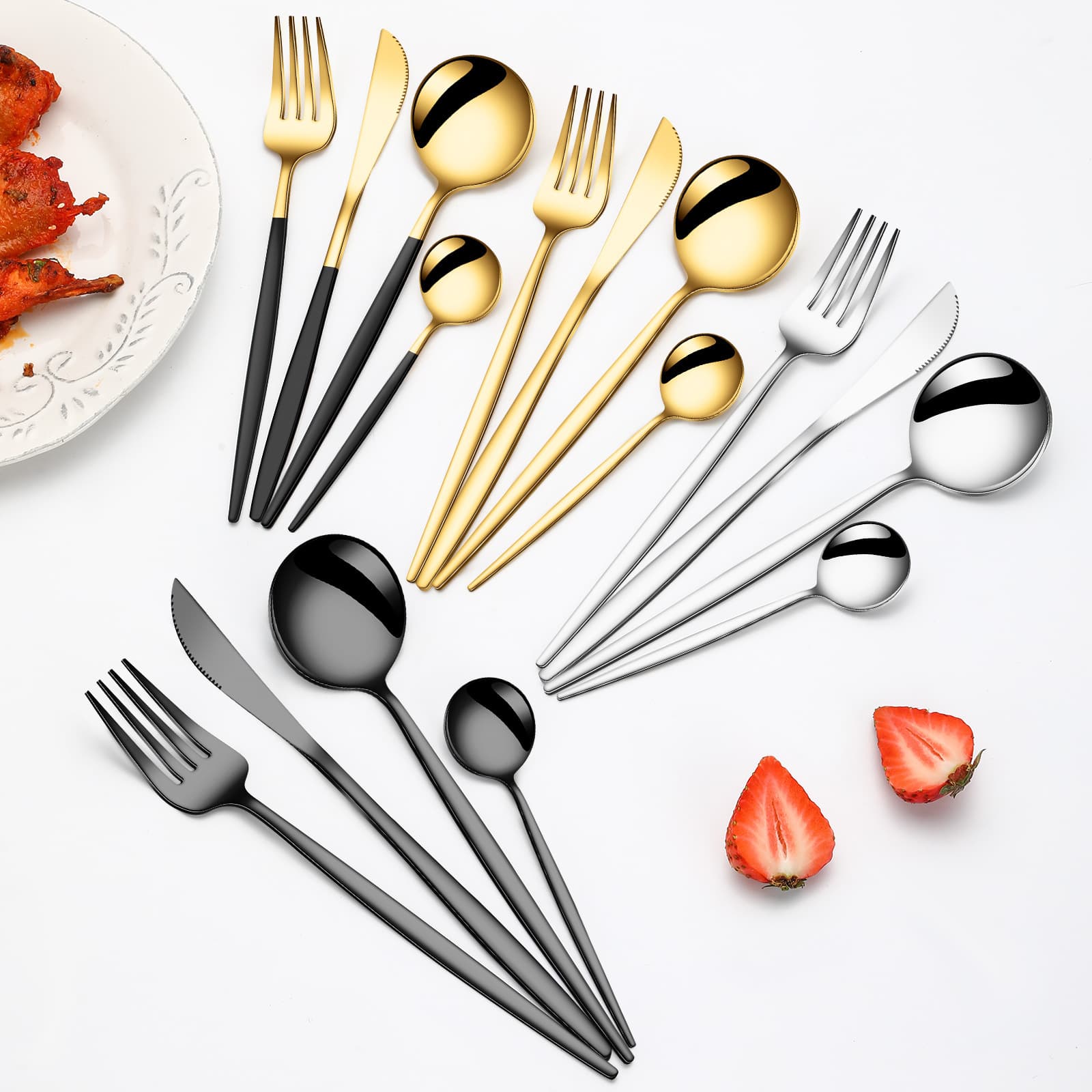 Cross-border Portuguese cutlery set, hotel/Western restaurant stainless steel steak knife and fork spoon, spoon, dessert spoon