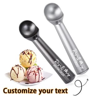 Custom Aluminum Alloy Ice Cream Scoop Melon Baller Dessert Spoon Dessert Shop Scoop