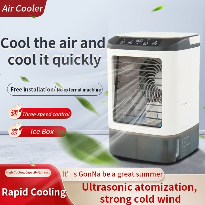 Desktop Air Conditioning Fan, Household Small Mini Cooler, Water Cooling Humidifying Air Cooler, Electric Fan Single Cooling