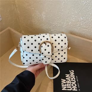 Trendy Cute Polka Dot Small Square Bag for Women, Crossbody Bag, Elegant Mini Handbag, Fashionable Versatile Commuter Bag