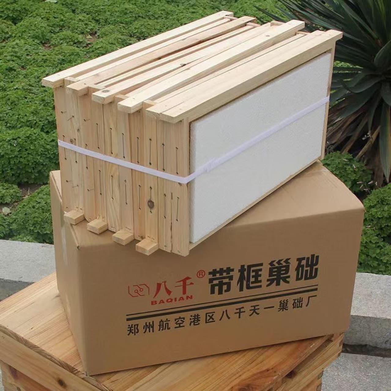 Nest base 8000 finished frame honeycomb honeycomb honey bee hive Italian bee fir framed nest base beekeeping tools