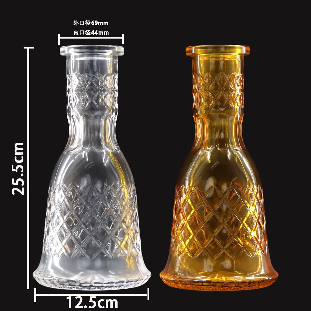 Factory Wholesale Arabic Hookah Glass Bottle Shisha Glass 1 Sample Available