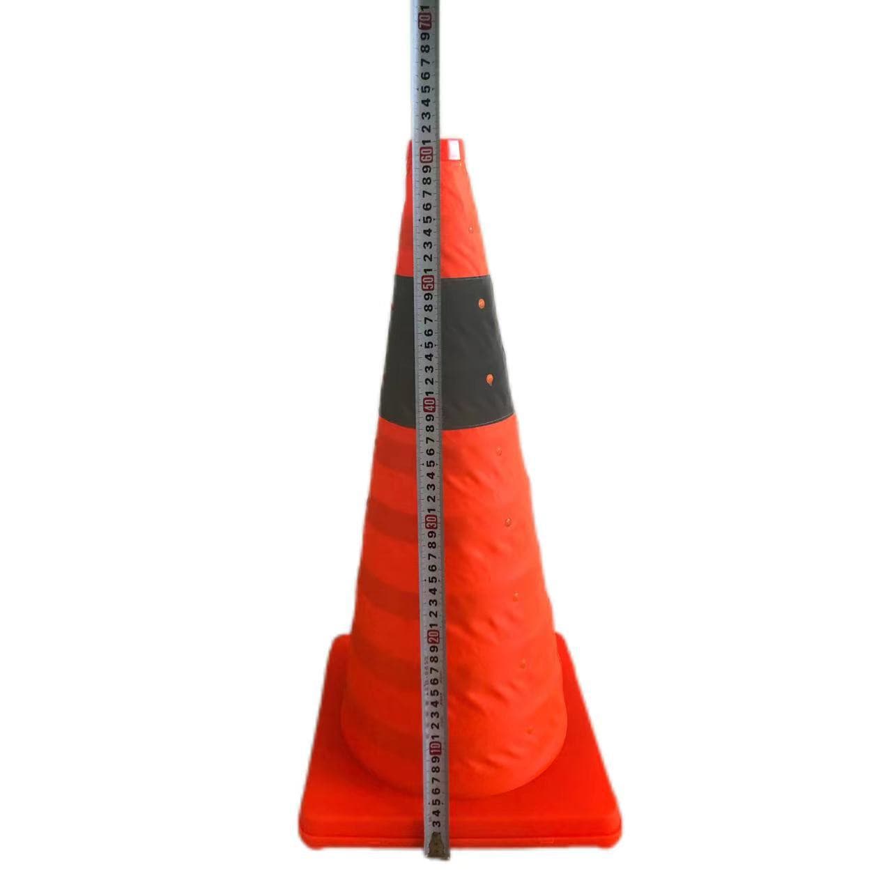 60CM retractable, foldable, waterproof, pressure-resistant, reflective cone wholesale from manufacturer, PP material, high brightness reflective