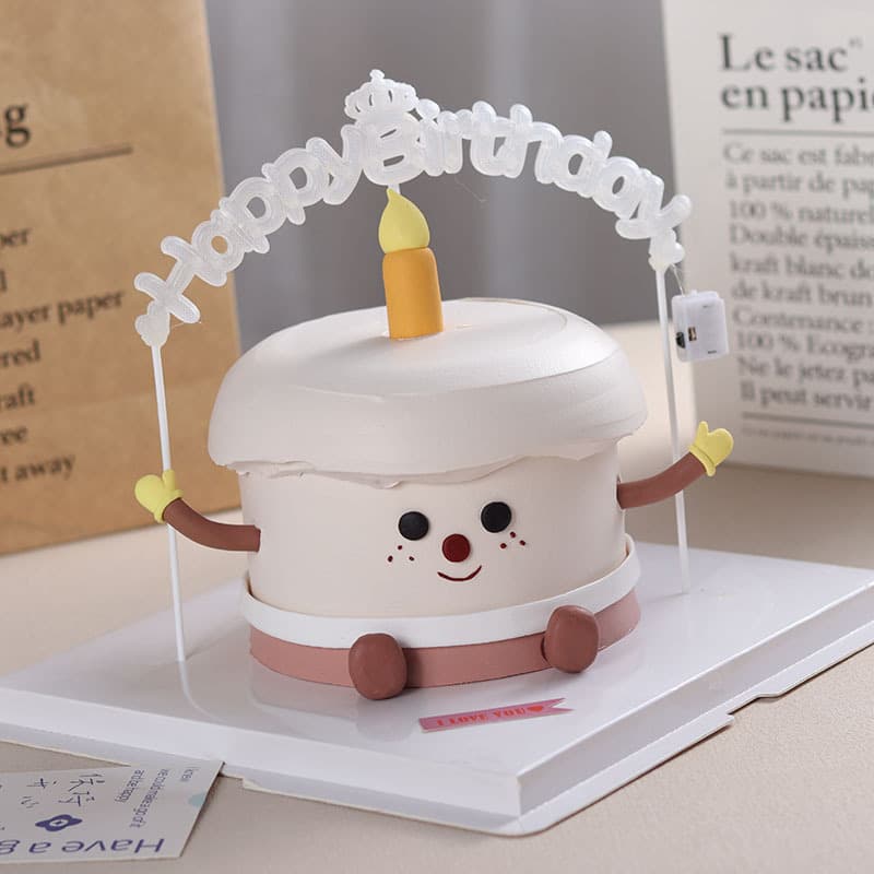 Soft clay candles, small hands and feet, cake decorations, desktop crafts, dolls, dessert baking plug-in dolls