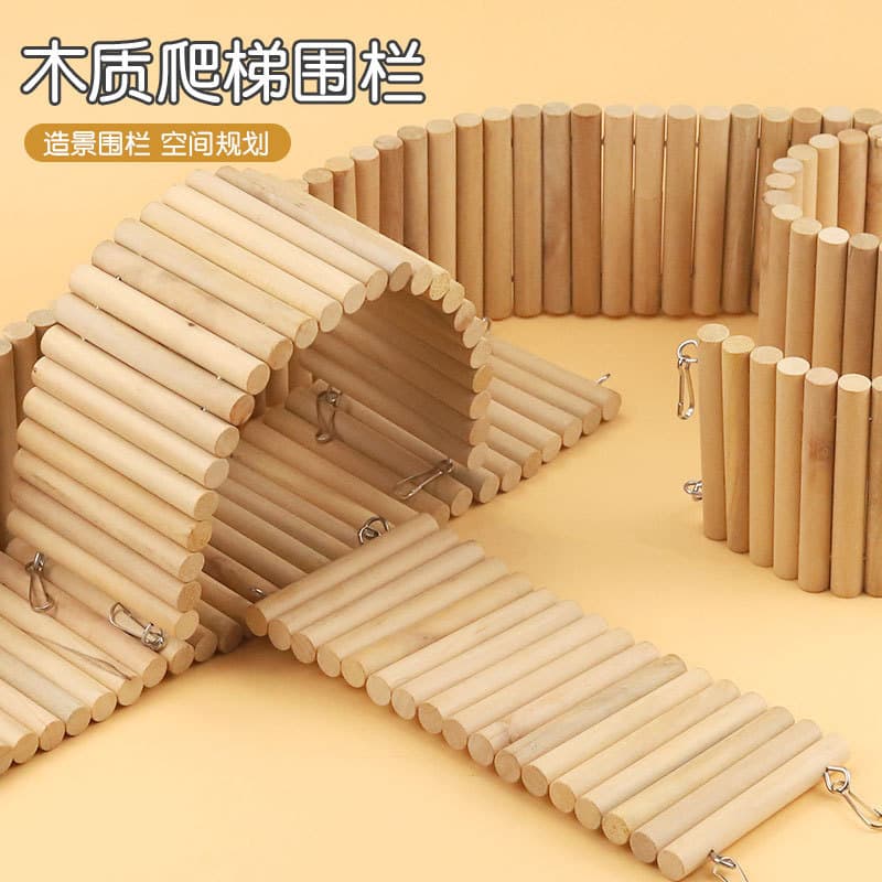 Hamster Toy Landscape Accessories Small Fence Climbing Stairs Syrian Hamster Arch Bridge Small Pet Hamster Soft Ladder Fence Wholesale