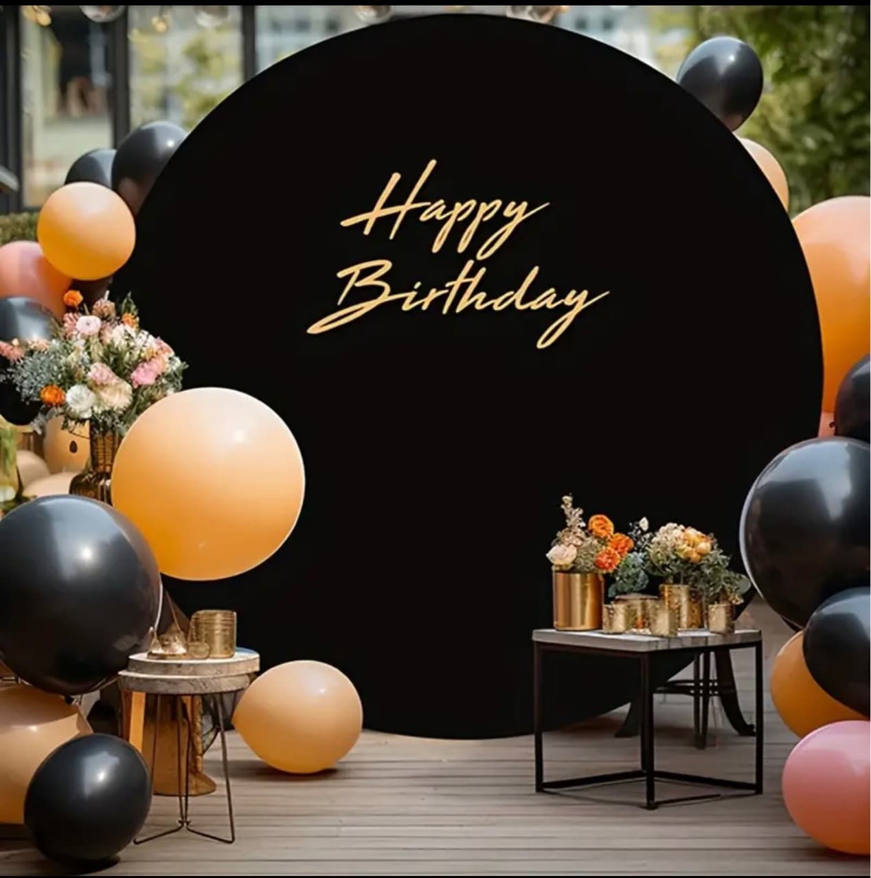 Cross-border wedding chair back party birthday elastic iron arch bracket circular background cloth cover decorations manufacturer